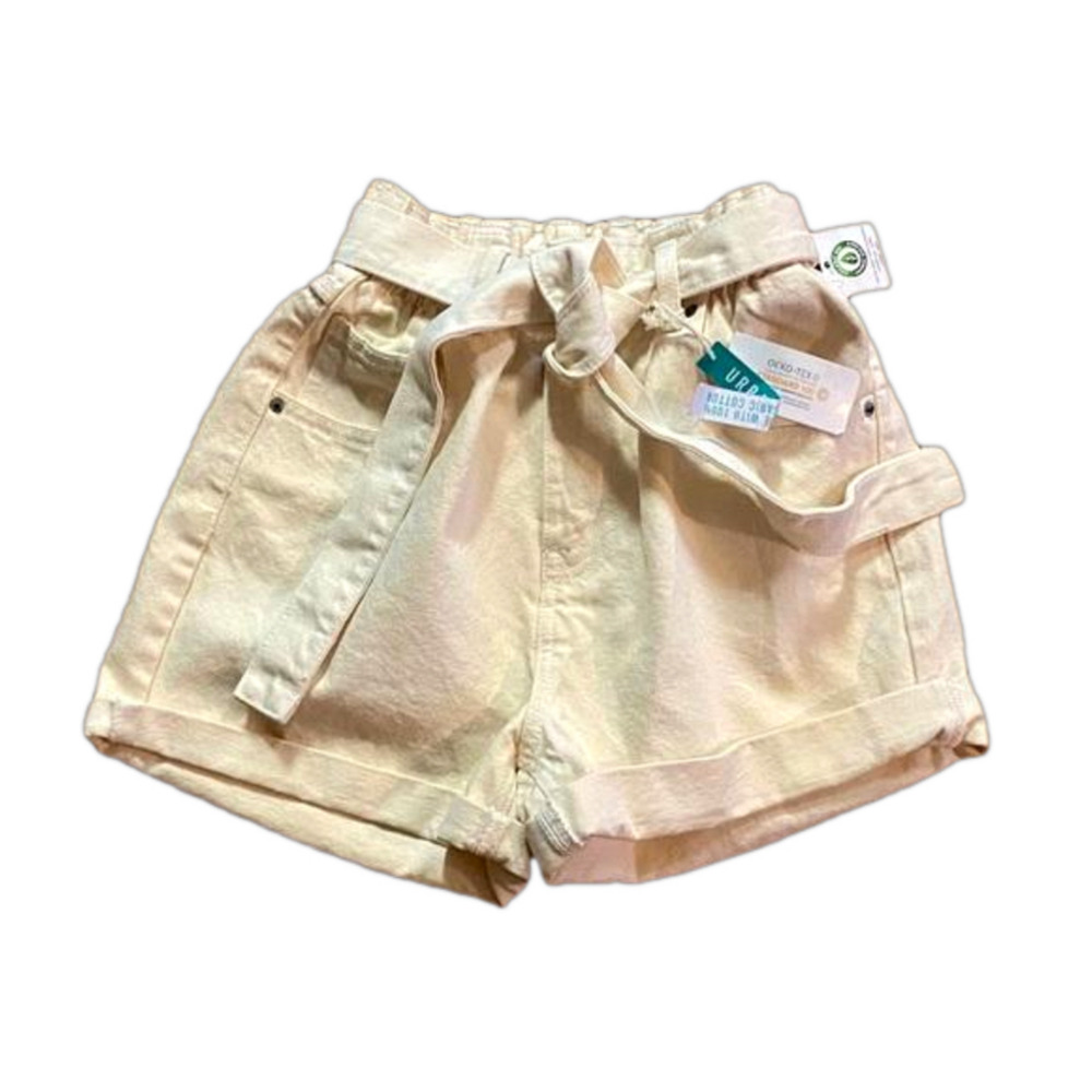SWS Denim Company Organic Cream White High Rise Denim Shorts Womens Medium